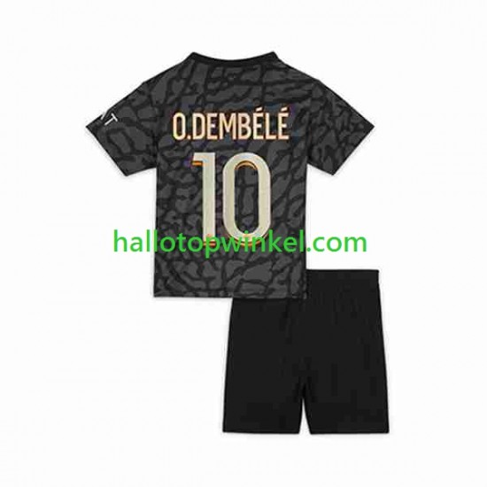 Paris Saint-Germain Voetbalshirt O.Dembele 10 Kleuters/Kids Derde Tenue 2023-2024 Korte Mouw