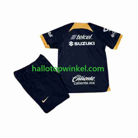 Pumas UNAM Voetbalshirt Kleuters/Kids Uit Tenue 2023-2024 Korte Mouw
