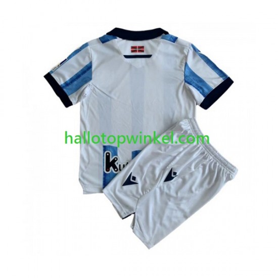 Real Sociedad Voetbalshirt Kleuters/Kids Thuis Tenue 2023-2024 Korte Mouw