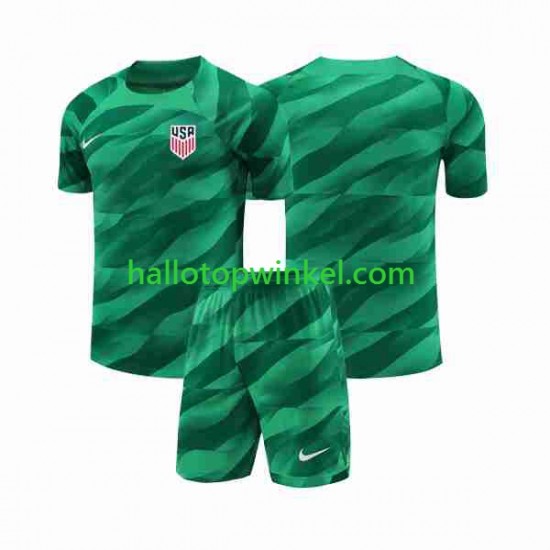 USA Voetbalshirt Doelman Kleuters/Kids Thuis Tenue 2023-2024 Korte Mouw