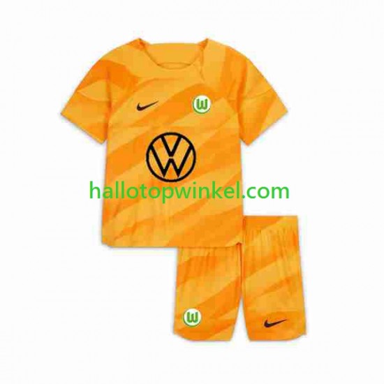 VfL Wolfsburg Voetbalshirt Doelman Kleuters/Kids Thuis Tenue 2023-2024 Korte Mouw