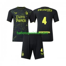 Feyenoord Rotterdam Voetbalshirt Lutsharel Geertruida 4 Kleuters/Kids Vierde Tenue 2023-2024 Korte Mouw