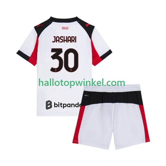 AC Milan Voetbalshirt Ardon Jashari 30 Kleuters/Kids Uit Tenue 2025-2026 Korte Mouw