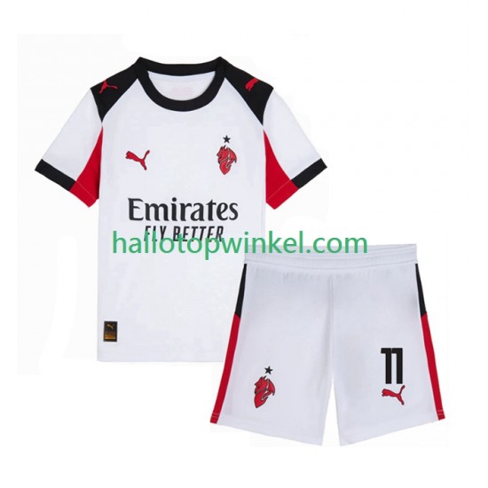 AC Milan Voetbalshirt Christian Pulisic 11 Kleuters/Kids Uit Tenue 2025-2026 Korte Mouw