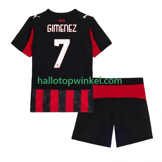 AC Milan Voetbalshirt Santiago Gimenez 7 Kleuters/Kids Thuis Tenue 2025-2026 Korte Mouw