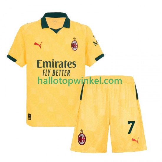 AC Milan Voetbalshirt Santiago Gimenez 7 Kleuters/Kids Derde Tenue 2025-2026 Korte Mouw
