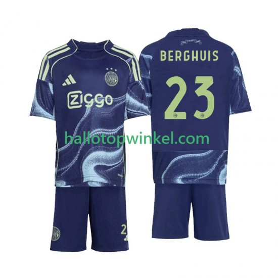 AFC Ajax Voetbalshirt Steven Berghuis 23 Kleuters/Kids Uit Tenue 2025-2026 Korte Mouw