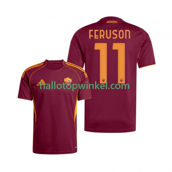 AS Roma Voetbalshirt Evan Ferguson 11 Heren Thuis Tenue 2025-2026 Korte Mouw