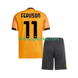 AS Roma Voetbalshirt Evan Ferguson 11 Kleuters/Kids Uit Tenue 2025-2026 Korte Mouw