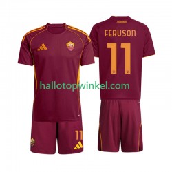 AS Roma Voetbalshirt Evan Ferguson 11 Kleuters/Kids Thuis Tenue 2025-2026 Korte Mouw