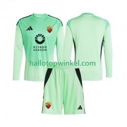 AS Roma Voetbalshirt Doelman Kleuters/Kids Uit Tenue Vierde Tenue 2025-2026 Lange Mouw
