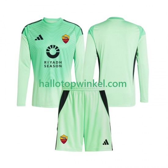 AS Roma Voetbalshirt Doelman Kleuters/Kids Uit Tenue Vierde Tenue 2025-2026 Lange Mouw