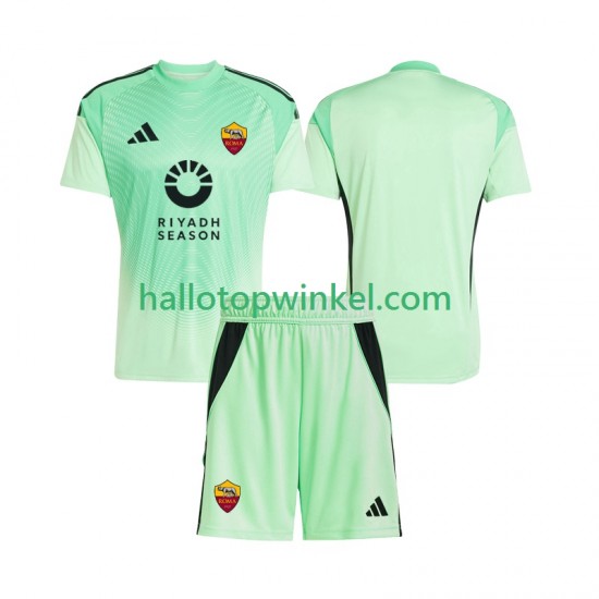 AS Roma Voetbalshirt Doelman Kleuters/Kids Uit Tenue Vierde Tenue 2025-2026 Korte Mouw