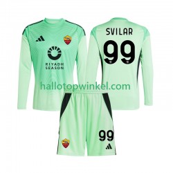 AS Roma Voetbalshirt Mile Svilar 99 Doelman Kleuters/Kids Uit Tenue Vierde Tenue 2025-2026 Lange Mouw