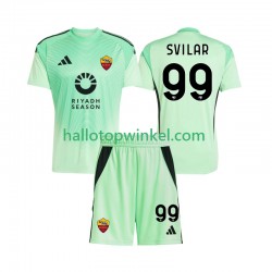 AS Roma Voetbalshirt Mile Svilar 99 Doelman Kleuters/Kids Uit Tenue Vierde Tenue 2025-2026 Korte Mouw