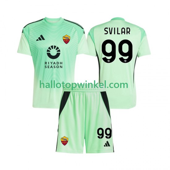 AS Roma Voetbalshirt Mile Svilar 99 Doelman Kleuters/Kids Uit Tenue Vierde Tenue 2025-2026 Korte Mouw