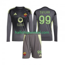 AS Roma Voetbalshirt Mile Svilar 99 Doelman Kleuters/Kids Thuis Tenue 2025-2026 Lange Mouw