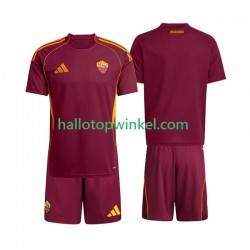 AS Roma Voetbalshirt Kleuters/Kids Thuis Tenue 2025-2026 Korte Mouw