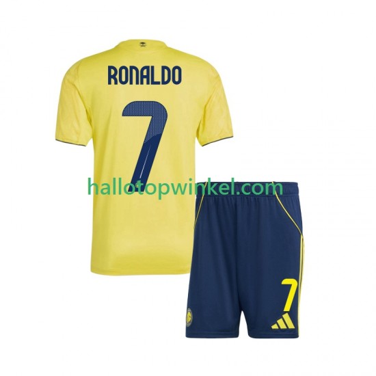 Voetbalshirt Al Nassr Cristiano Ronaldo 7 Kleuters/Kids Thuis Tenue 2025-2026 Korte Mouw