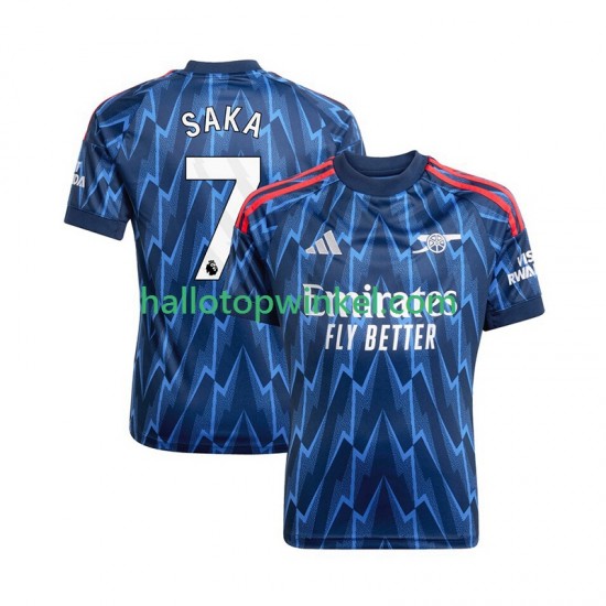 Arsenal Voetbalshirt Bukayo Saka 7 Heren Uit Tenue 2025-2026 Korte Mouw