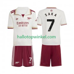 Arsenal Voetbalshirt Bukayo Saka 7 Kleuters/Kids Derde Tenue 2025-2026 Korte Mouw