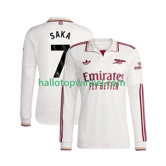 Arsenal Voetbalshirt Bukayo Saka 7 Heren Derde Tenue 2025-2026 Lange Mouw