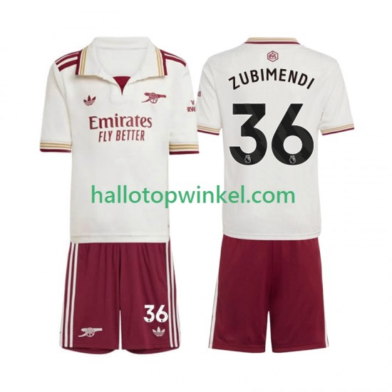 Arsenal Voetbalshirt Martin Zubimendi 36 Kleuters/Kids Derde Tenue 2025-2026 Korte Mouw