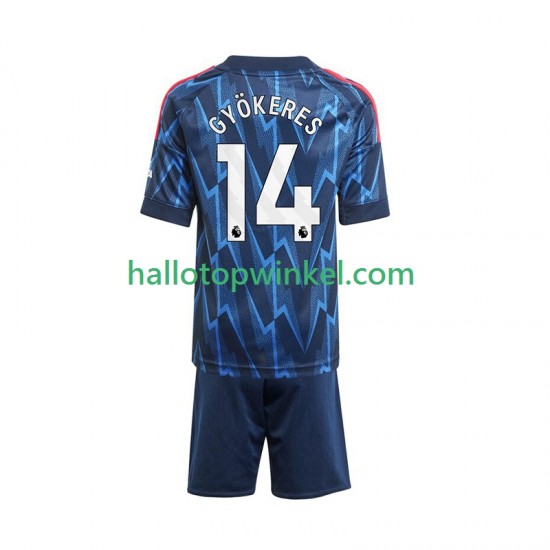 Arsenal Voetbalshirt Viktor Gyokeres 14 Kleuters/Kids Uit Tenue 2025-2026 Korte Mouw