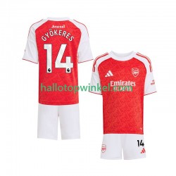 Arsenal Voetbalshirt Viktor Gyokeres 14 Kleuters/Kids Thuis Tenue 2025-2026 Korte Mouw