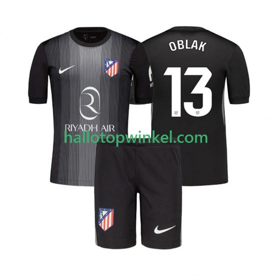 Atlético Madrid Voetbalshirt Jan Oblak 13 Doelman Kleuters/Kids Uit Tenue 2025-2026 Korte Mouw