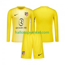Atlético Madrid Voetbalshirt Doelman Kleuters/Kids Thuis Tenue 2025-2026 Lange Mouw