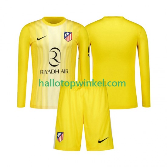 Atlético Madrid Voetbalshirt Doelman Kleuters/Kids Thuis Tenue 2025-2026 Lange Mouw