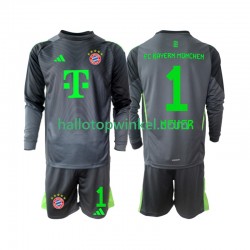 FC Bayern München Voetbalshirt Neuer 1 Doelman Kleuters/Kids Uit Tenue 2025-2026 Lange Mouw