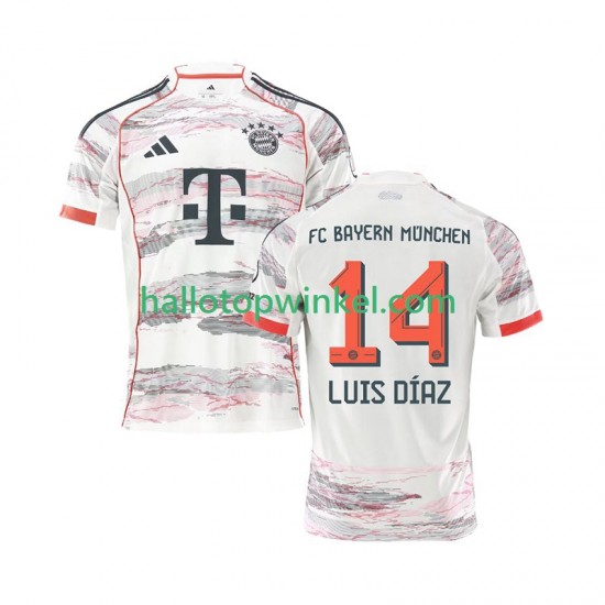 FC Bayern München Voetbalshirt Luis Diaz 14 Heren Uit Tenue 2025-2026 Korte Mouw