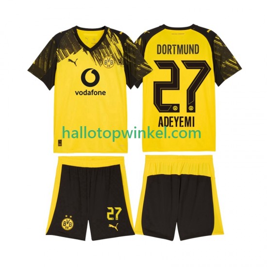 Borussia Dortmund Voetbalshirt Karim Adeyemi 27 Kleuters/Kids Thuis Tenue 2025-2026 Korte Mouw