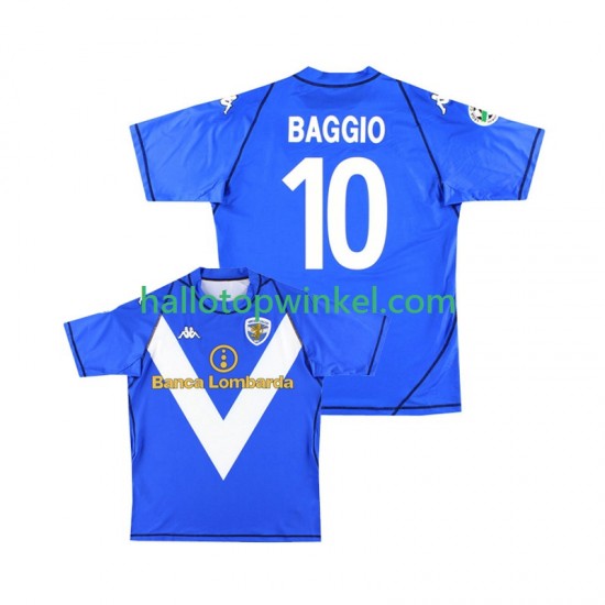 Voetbalshirt Brescia Calcio Baggio 10 2003 Retro Heren Thuis Tenue 2004 Korte Mouw
