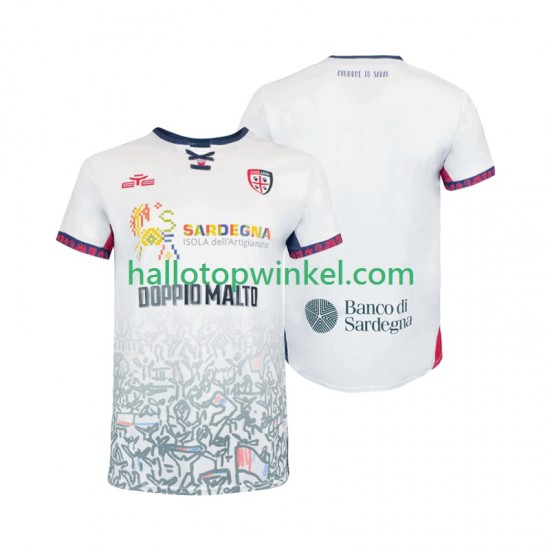 Cagliari Voetbalshirt Heren Uit Tenue 2025-2026 Korte Mouw