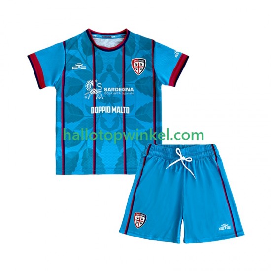 Cagliari Voetbalshirt Kleuters/Kids Derde Tenue 2025-2026 Korte Mouw