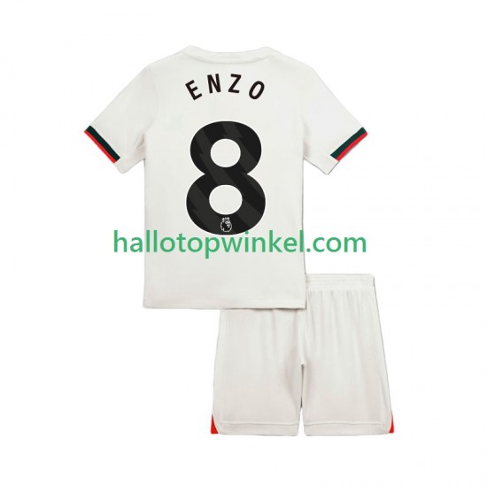 Chelsea Voetbalshirt Enzo Fernandez 8 Kleuters/Kids Uit Tenue 2025-2026 Korte Mouw