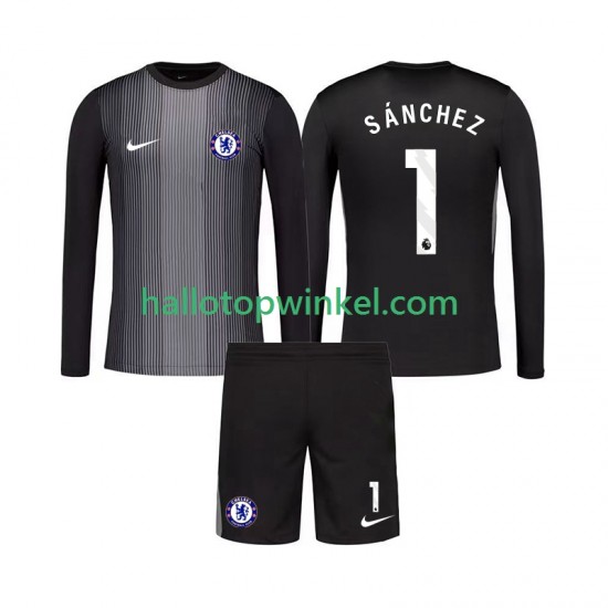 Chelsea Voetbalshirt Robert Sanchez 1 Doelman Kleuters/Kids Thuis Tenue 2025-2026 Lange Mouw