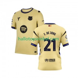 FC Barcelona Voetbalshirt Frenkie de Jong 21 Champions League Heren Uit Tenue 2025-2026 Korte Mouw