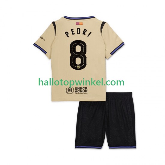 FC Barcelona Voetbalshirt Pedri 8 UCL Kleuters/Kids Uit Tenue 2025-2026 Korte Mouw