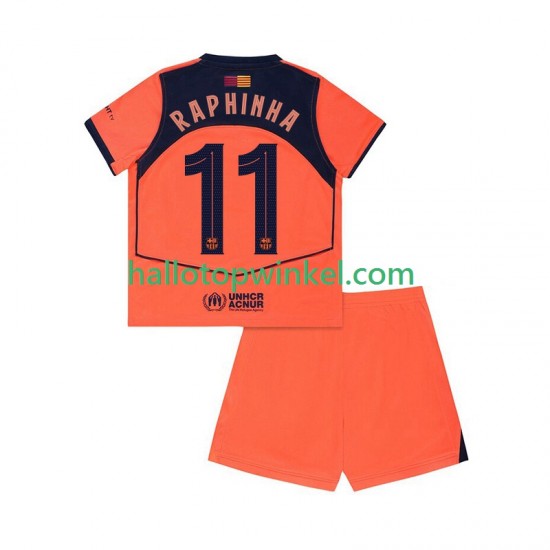 FC Barcelona Voetbalshirt Raphinha 11 UCL Kleuters/Kids Derde Tenue Korte Mouw