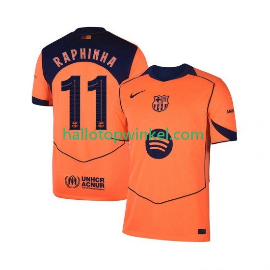 FC Barcelona Voetbalshirt Raphinha 11 Champions League Heren Derde Tenue 2025-2026 Korte Mouw