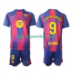 FC Barcelona Voetbalshirt Robert Lewandowski 9 Kleuters/Kids Thuis Tenue 2025-2026 Korte Mouw