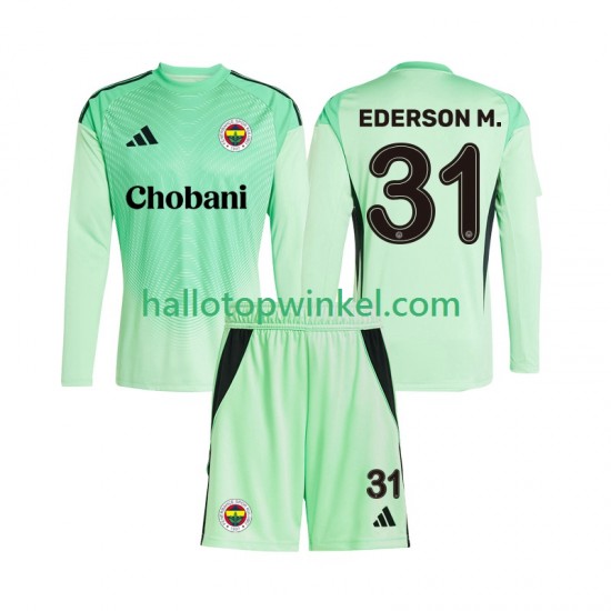 Voetbalshirt Fenerbahce Ederson Moraes 31 Doelman Kleuters/Kids Uit Tenue 2025-2026 Lange Mouw