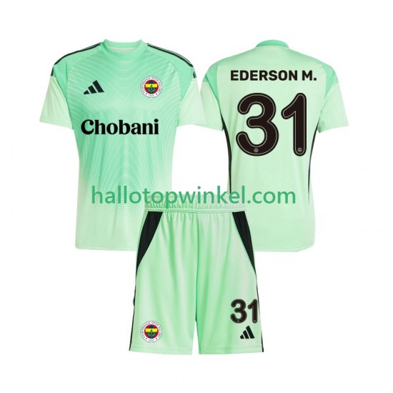 Voetbalshirt Fenerbahce Ederson Moraes 31 Doelman Kleuters/Kids Uit Tenue 2025-2026 Korte Mouw