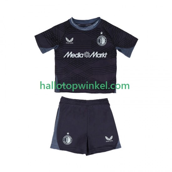 Feyenoord Rotterdam Voetbalshirt Kleuters/Kids Uit Tenue 2025-2026 Korte Mouw