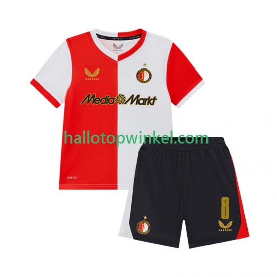 Feyenoord Rotterdam Voetbalshirt Quinten Timber 8 Kleuters/Kids Thuis Tenue 2025-2026 Korte Mouw