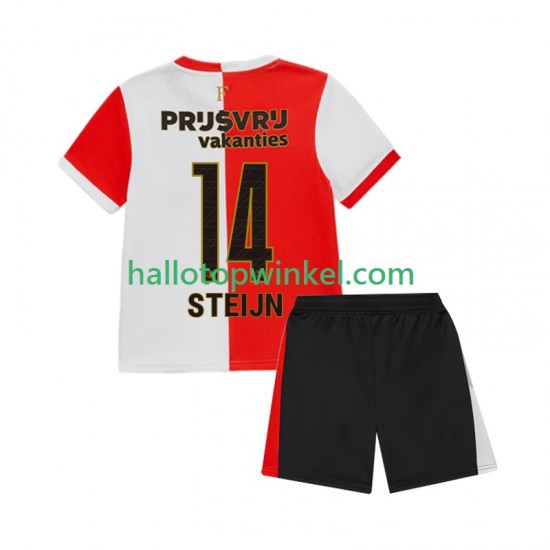 Feyenoord Rotterdam Voetbalshirt Sem Steijn 14 Kleuters/Kids Thuis Tenue 2025-2026 Korte Mouw